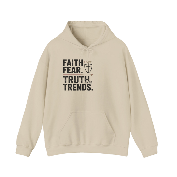 Faith Over Fear. Truth Over Trends. Hoodie | Christian Streetwear - God Quest Collection - No - Return - Apparel