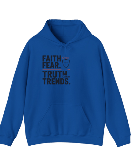 Faith Over Fear. Truth Over Trends. Hoodie | Christian Streetwear - God Quest Collection - No - Return - Apparel