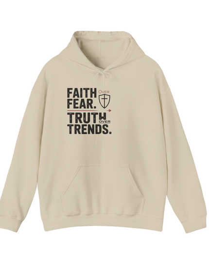 Faith Over Fear. Truth Over Trends. Hoodie | Christian Streetwear - God Quest Collection