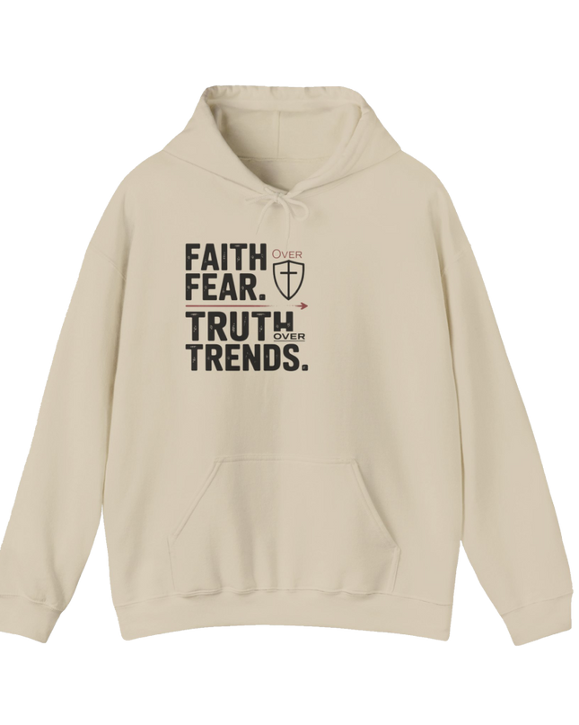 Faith Over Fear. Truth Over Trends. Hoodie | Christian Streetwear - God Quest Collection