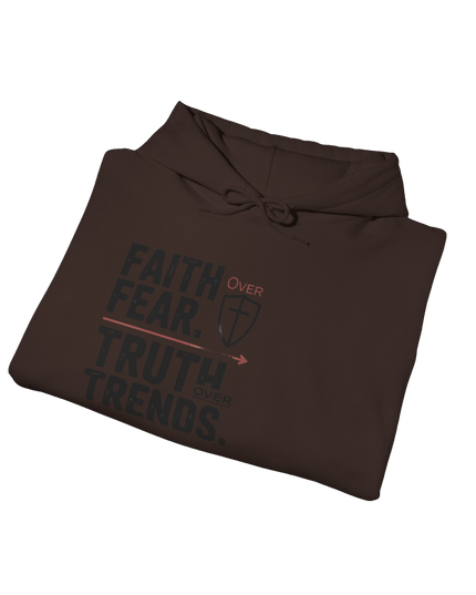Faith Over Fear. Truth Over Trends. Hoodie | Christian Streetwear - God Quest Collection