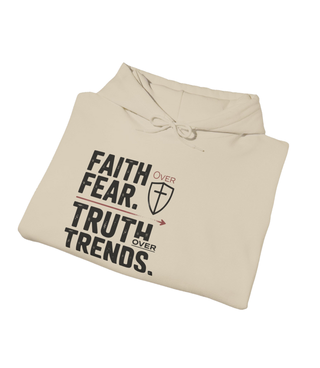Faith Over Fear. Truth Over Trends. Hoodie | Christian Streetwear - God Quest Collection