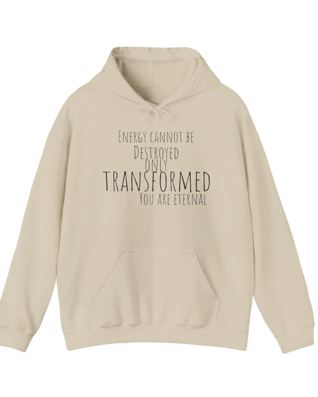 Galaxy Transformed Hoodie — Inspirational 'Energy Cannot Be Destroyed, Only Transformed' Graphic Hoodie