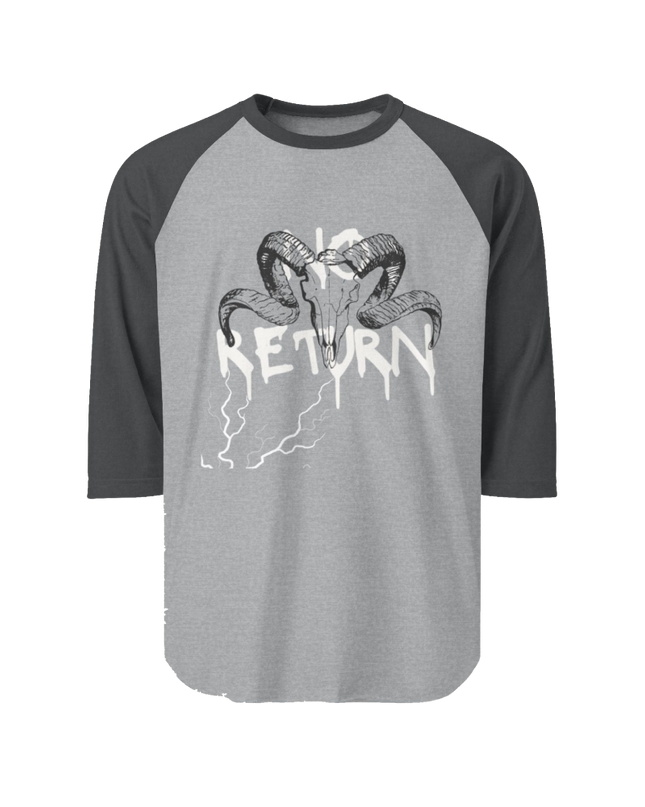 NO RETURN // RAMSKULL 3/4 Sleeve Raglan