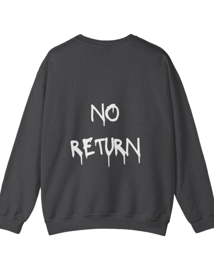 No Return Savagery Wolf Crewneck | Gothic Streetwear | Aggressive Animal Design - No - Return - Apparel