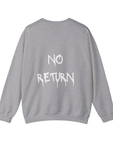 No Return Savagery Wolf Crewneck | Gothic Streetwear | Aggressive Animal Design - No - Return - Apparel