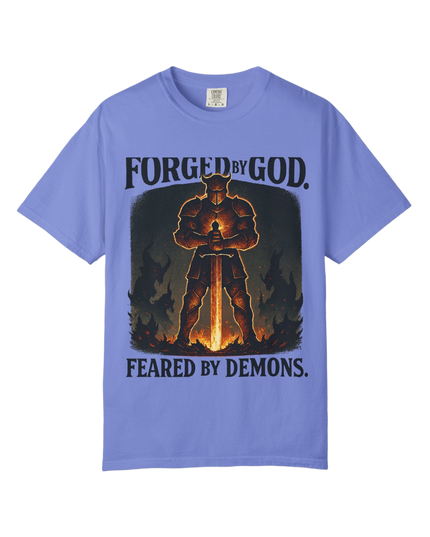 Forged by God – Feared by Demons T-Shirt | Christian Warrior Streetwear