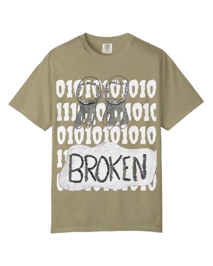 LIVE OR DIE: BROKEN CODE Tee (Self-Drawn Art)