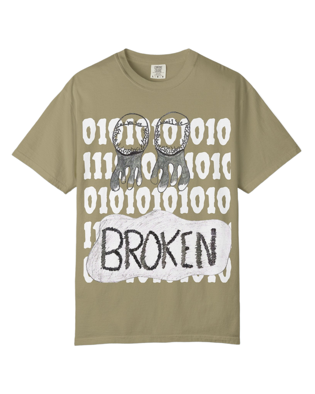 LIVE OR DIE: BROKEN CODE Tee (Self-Drawn Art)
